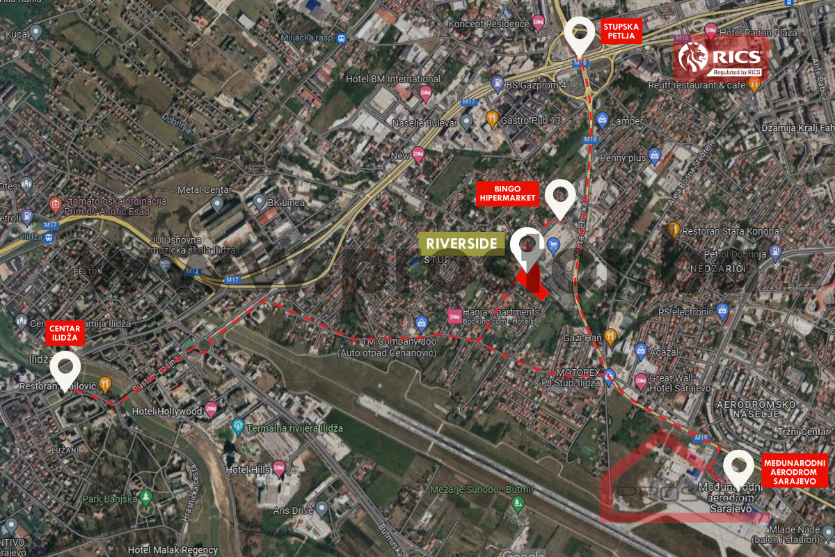9 Oznacena lokacija kompleksa RIVERSIDE