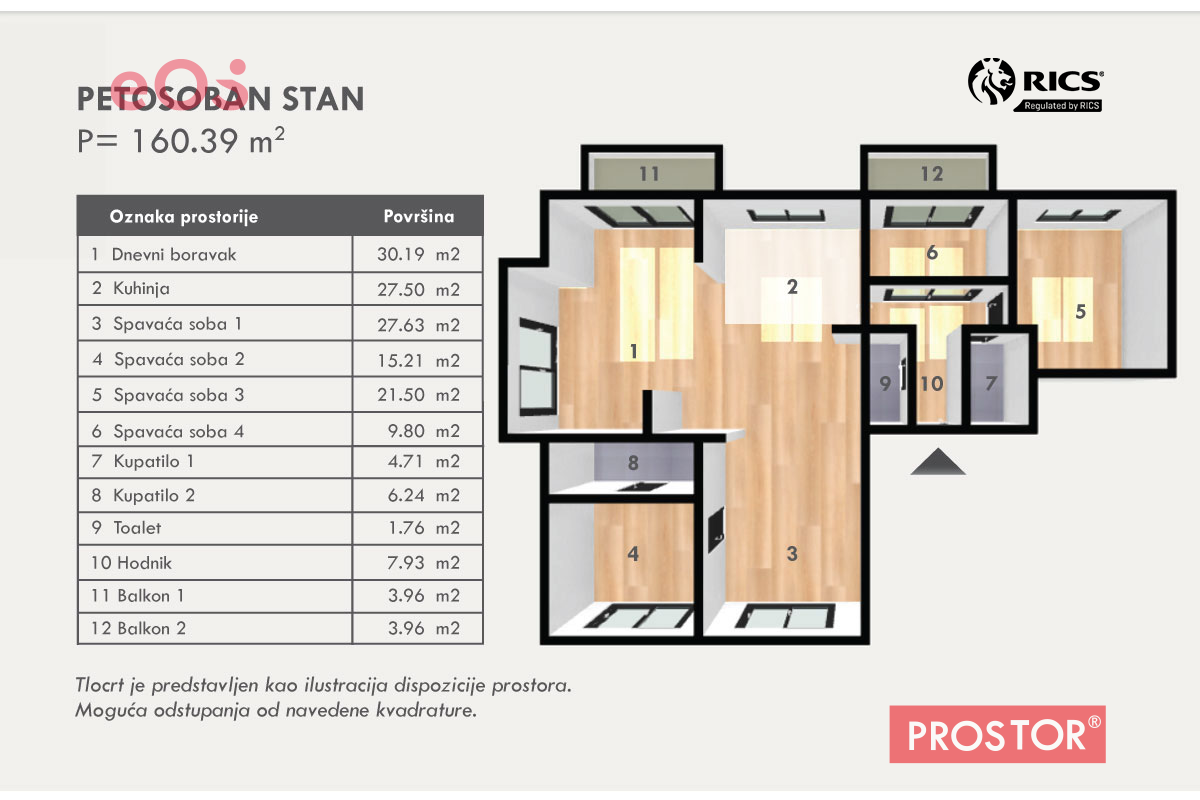 25 Tlocrt petosoban stan E,-Stan-8,-160,39