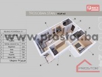 15 Tlocrt Stana 63,49m2