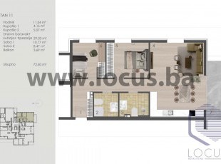 Two-sided two-room apartments with an area of 72 - 117 sqm in a quality smaller residential building under construction at an attractive location in ul. Himze Polovine