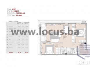 Spacious three-room apartment, two-sided orientation, surface area of 84.68 m2 and ideal floors of a new residential and commercial building under construction in the most sought-after location in the city!