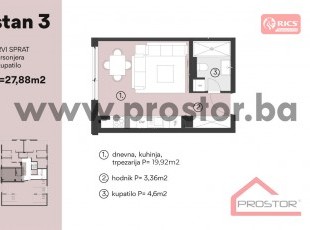 NOVOGRADNJA CITY LIFE, SKENDERIJAI! Garsonjera zapadne orjentacije u manjoj zgradi odlične kvalitete gradnje. JEDINA DOSTUPNA!