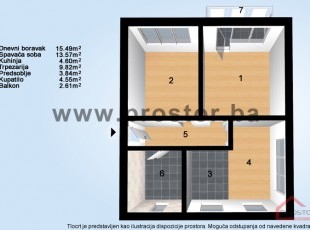 1BDR apartment on the first floor with balcony, Marijin Dvor area. Posibillity of turning into 2BDR apartment - SOLD!